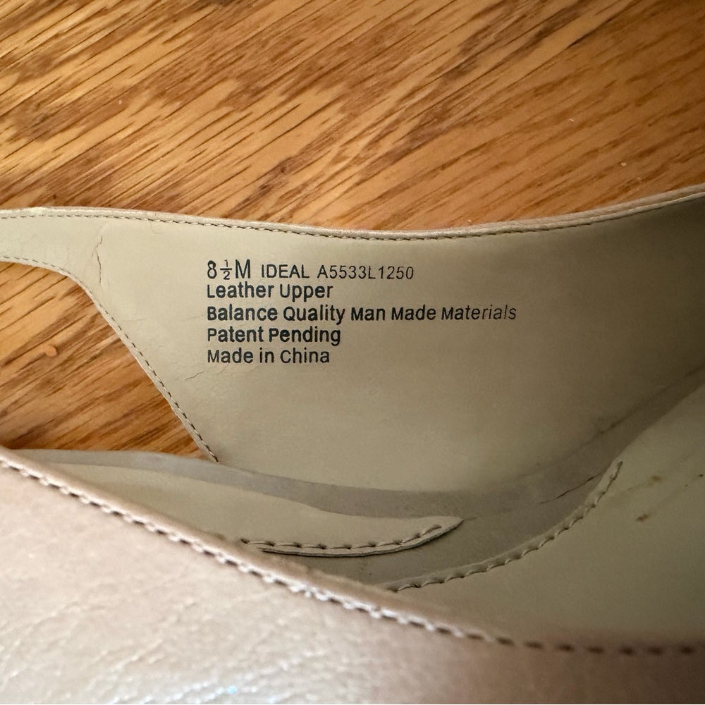 Naturalizer Nude Slingback Peep-Toe Heels 8.5M - Picture 2 of 3